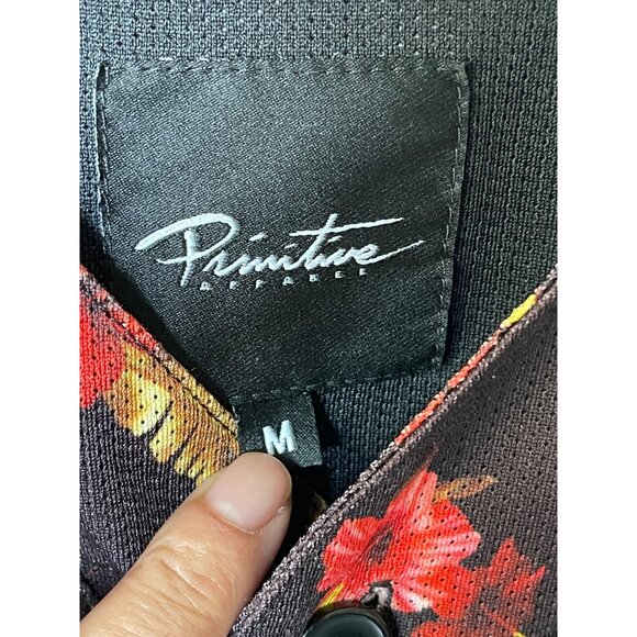 Primitive Paradise Baseball Jersey Black Floral Men’s Size M - Picture 6 of 8